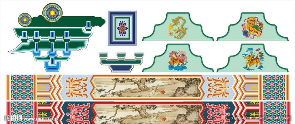 古建彩绘矢量可编辑