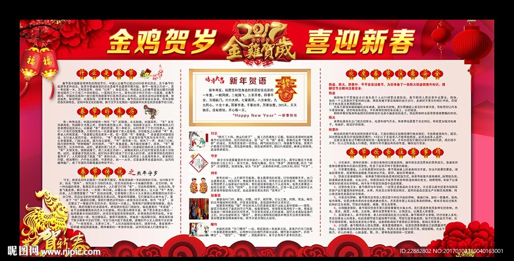 2017年春节展板宣传栏