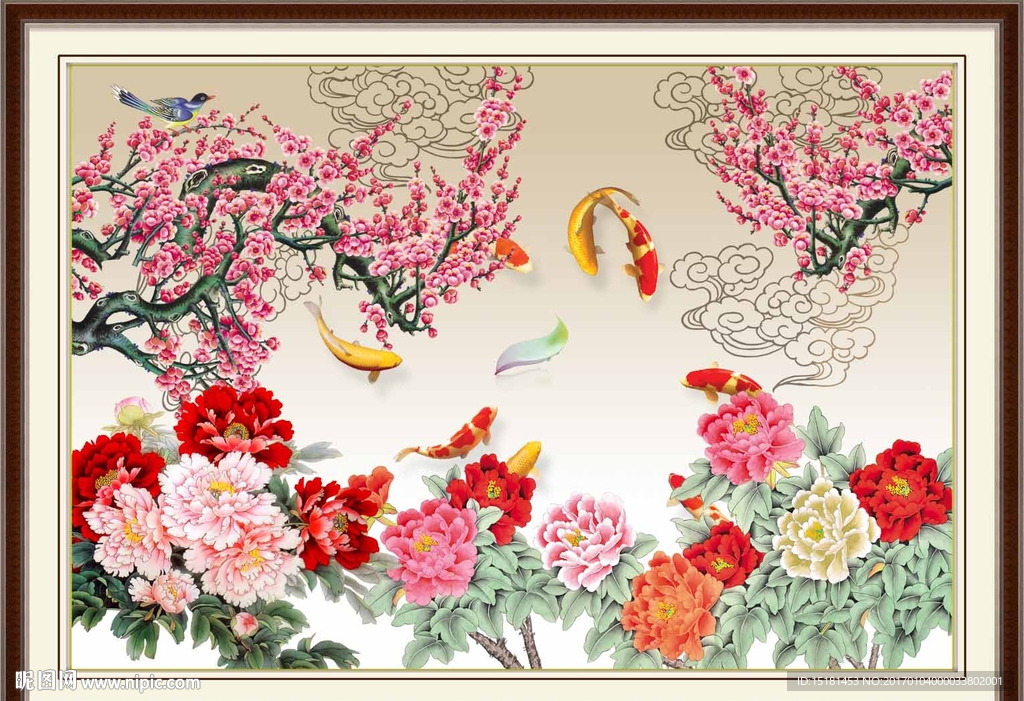 国画牡丹