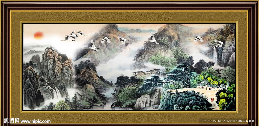 巨幅山水画