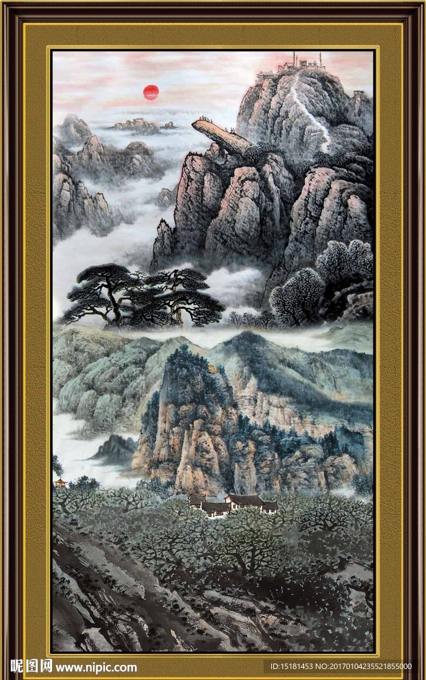 竖幅国画
