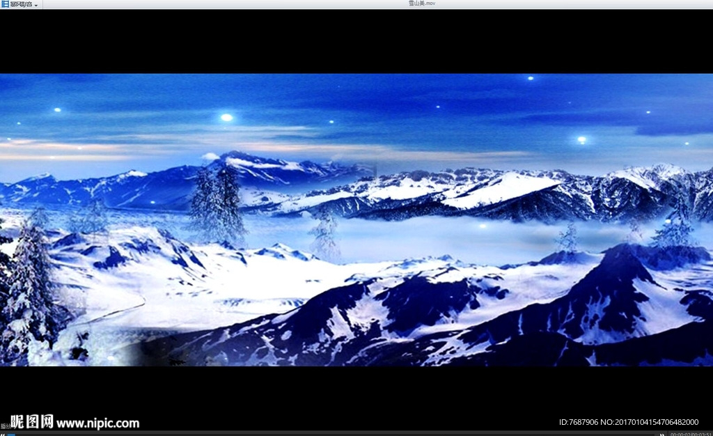 雪山 动态视频素材