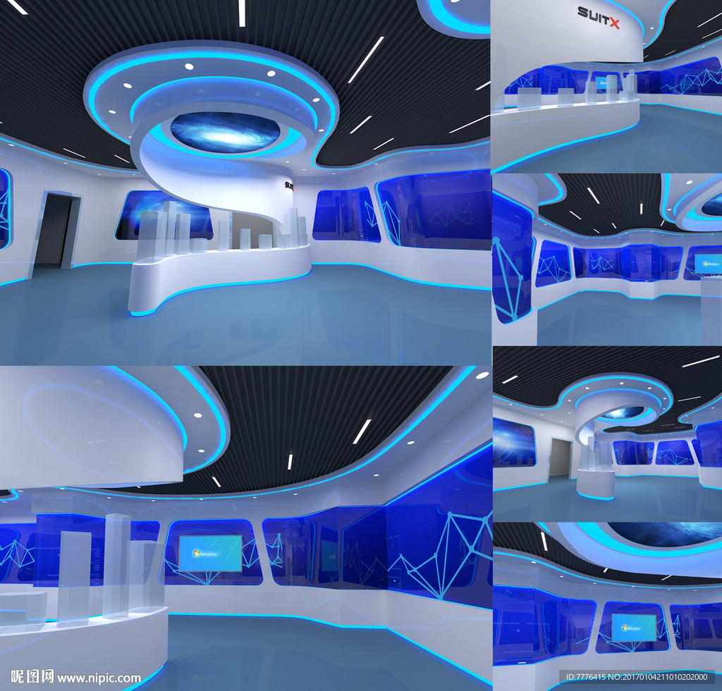 企业展厅设计效果图