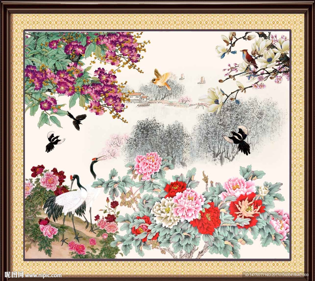 国画牡丹
