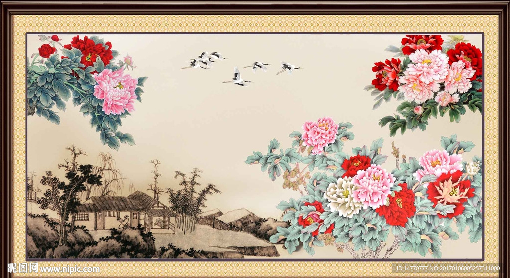 国画牡丹