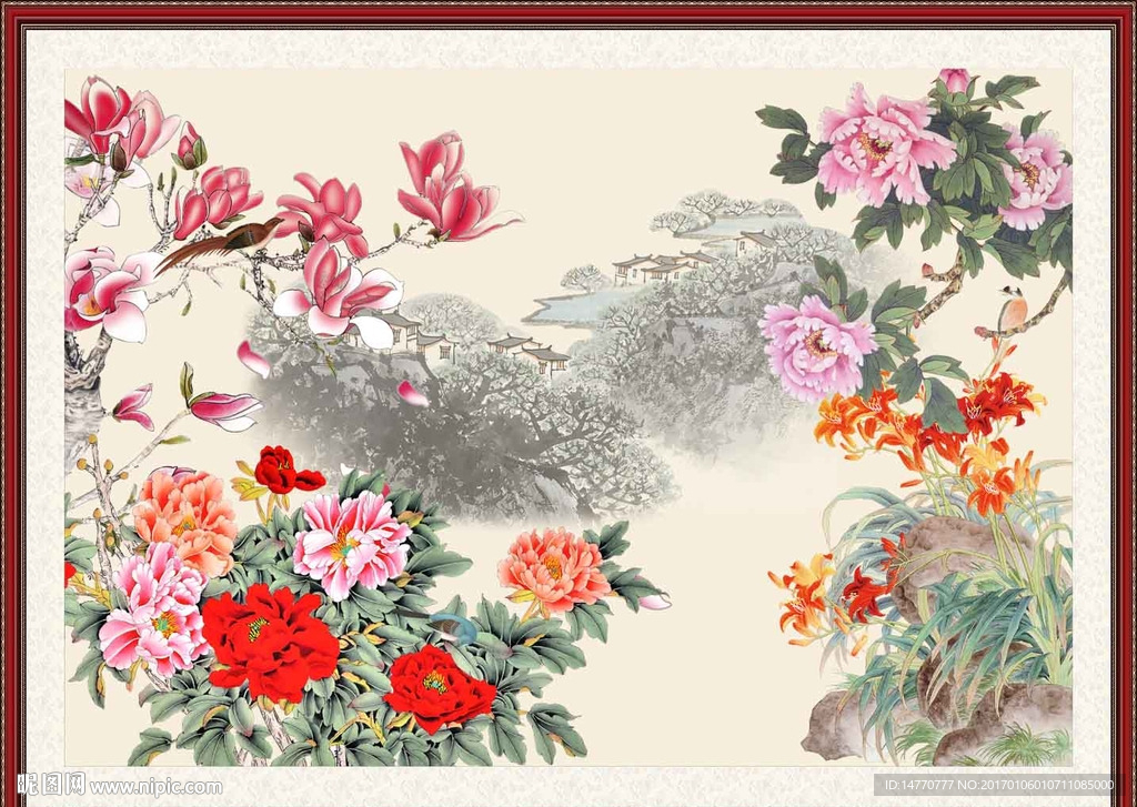 国画牡丹