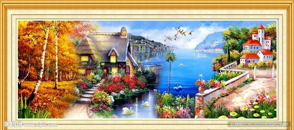 山水油画