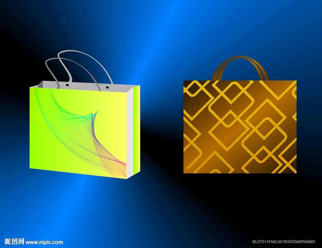 方格子 绿色环保袋