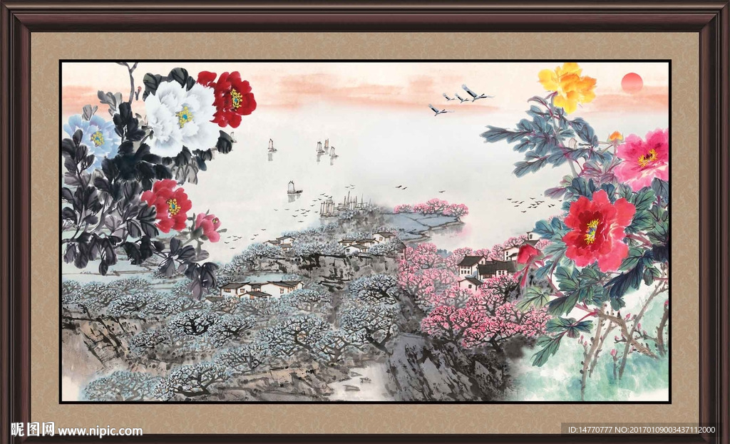 国画牡丹