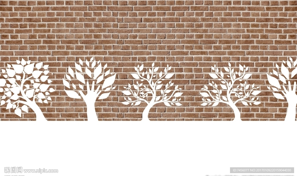 白树唯美墙面简约立体背景墙