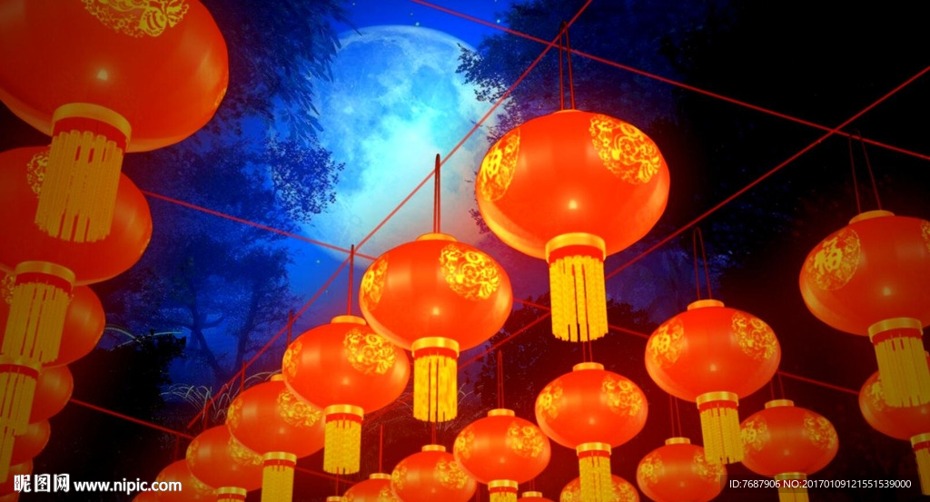 新春灯笼led循环播放视频