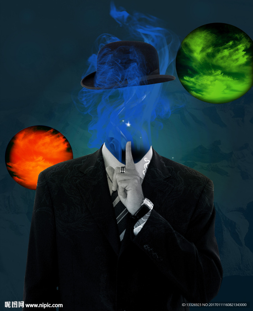 帅哥加上迷幻的烟雾头像