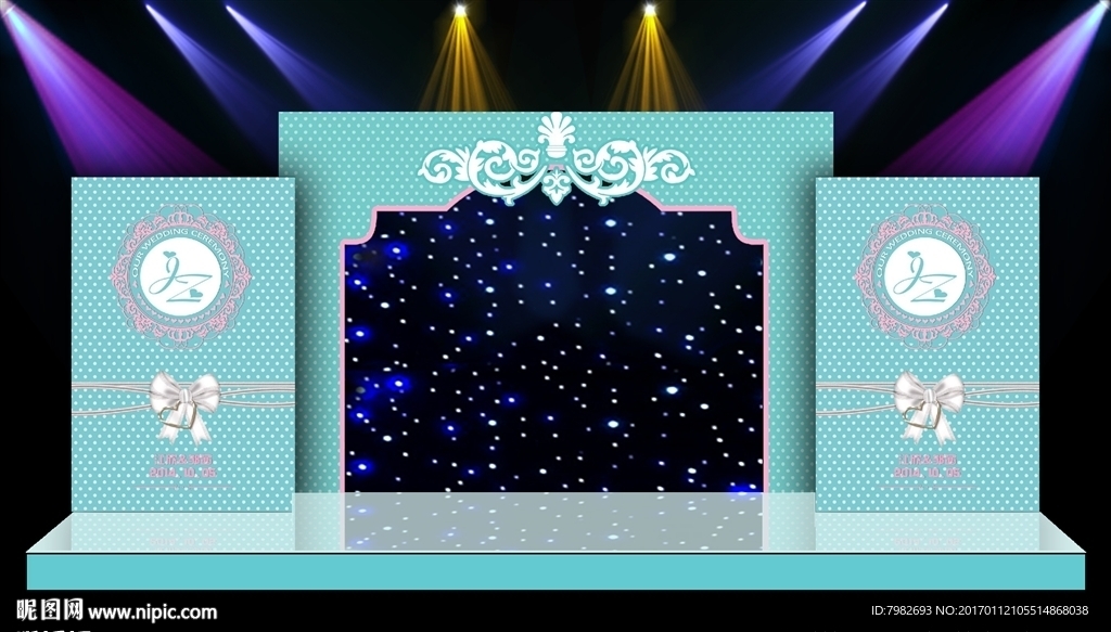 舞台迎宾区背景 婚庆背景 结婚