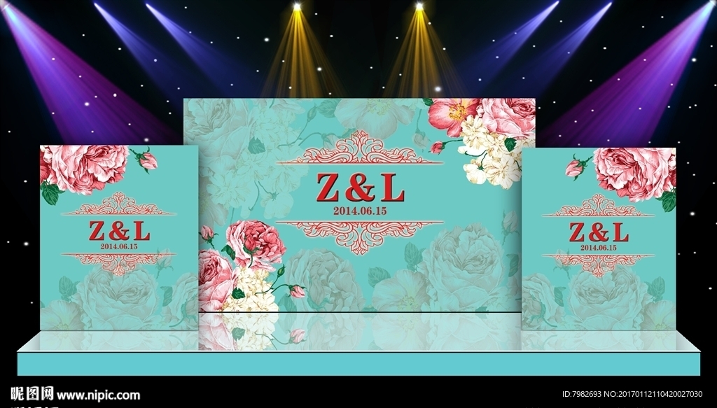 婚庆舞台背景 结婚背景