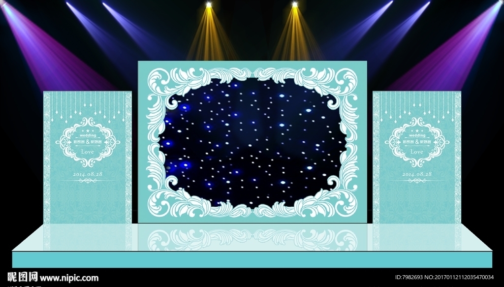 舞台结婚背景 PSD高清文件