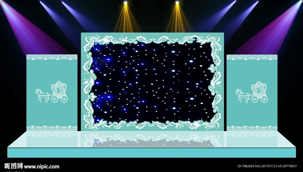 舞台背景 结婚生日婚庆