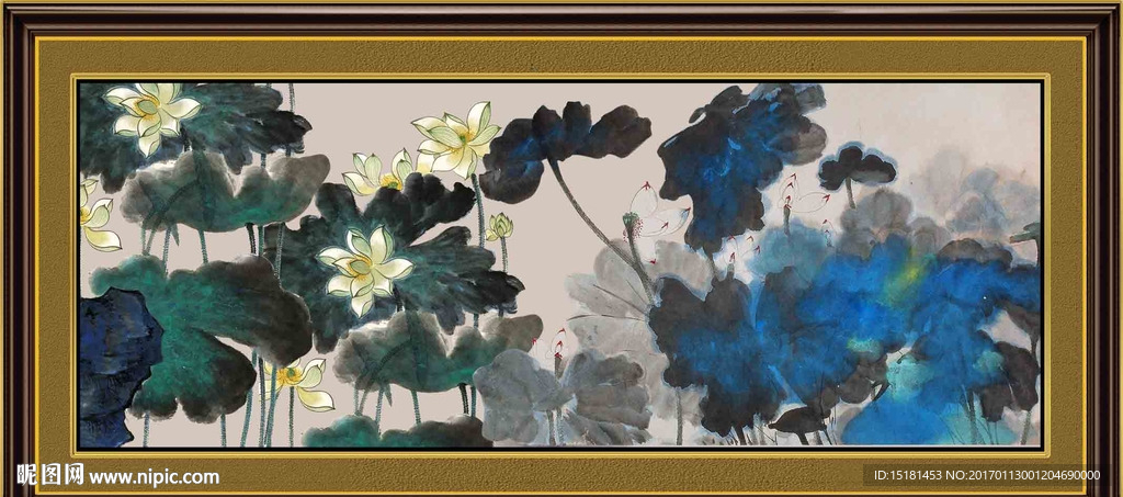 水墨荷花