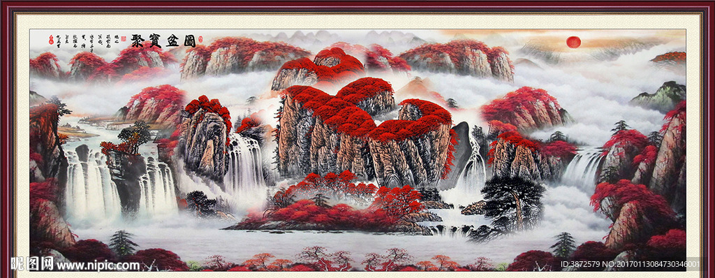 聚宝盆国画