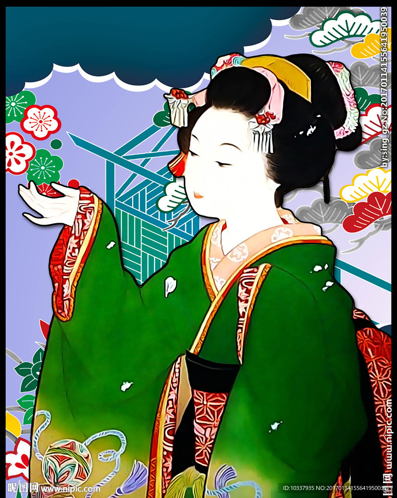 日本女人插画