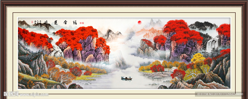鸿运当头国画