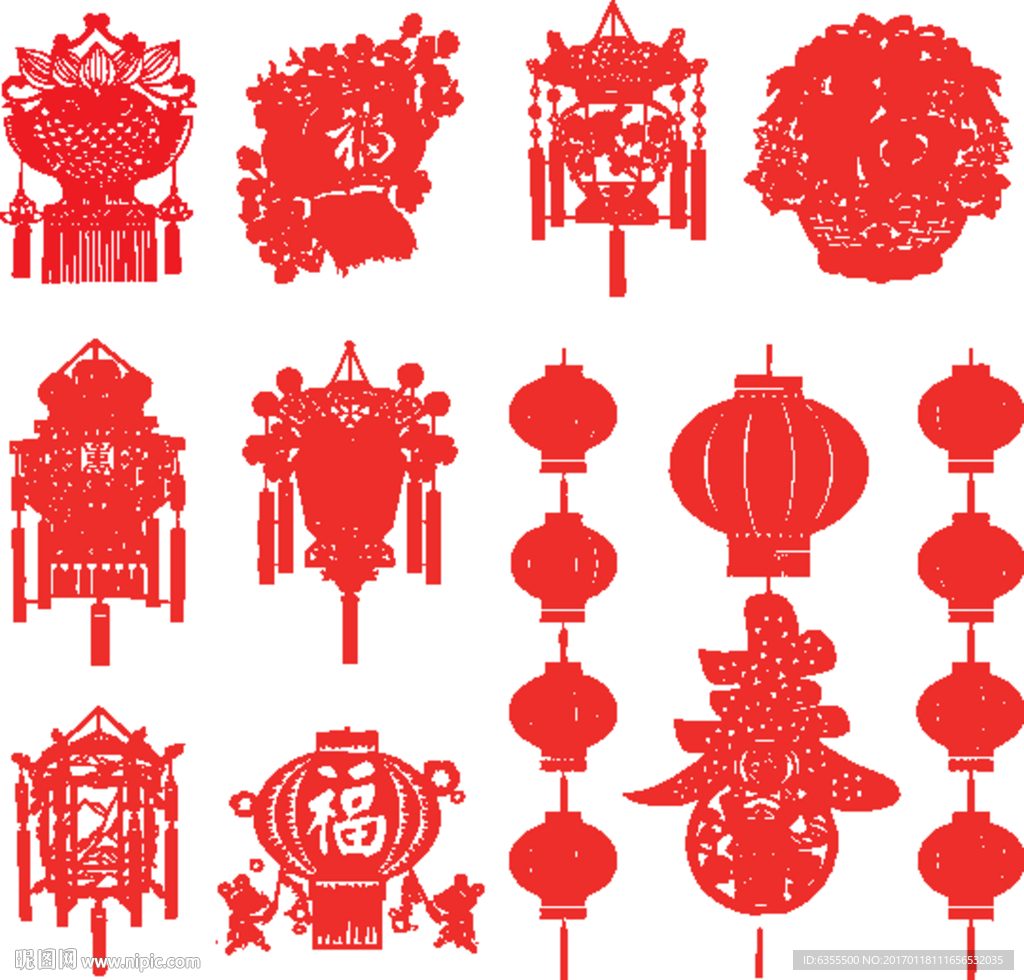 花灯剪纸
