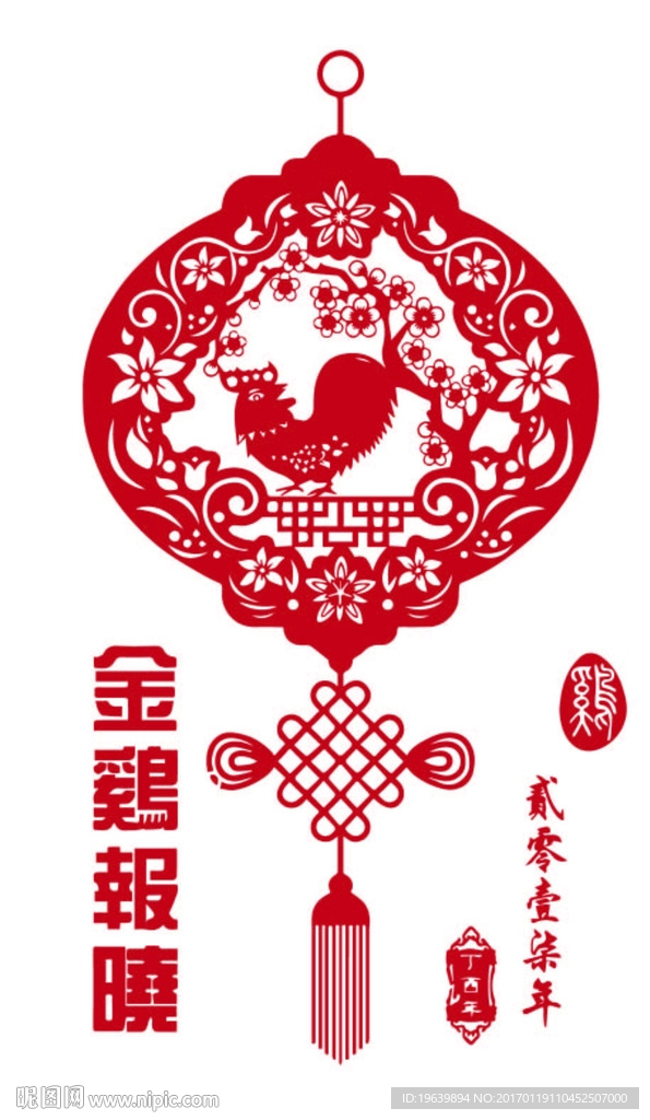 中国结公鸡