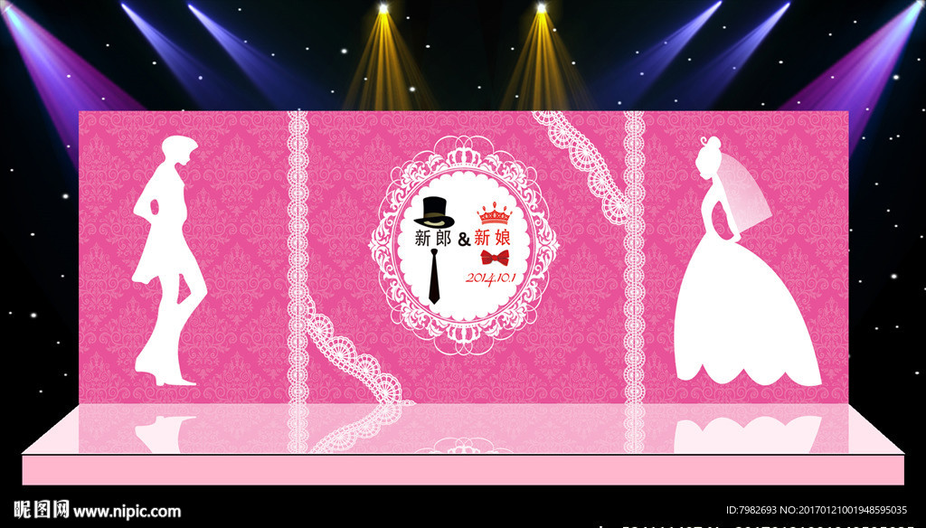结婚婚庆舞台 活动背景