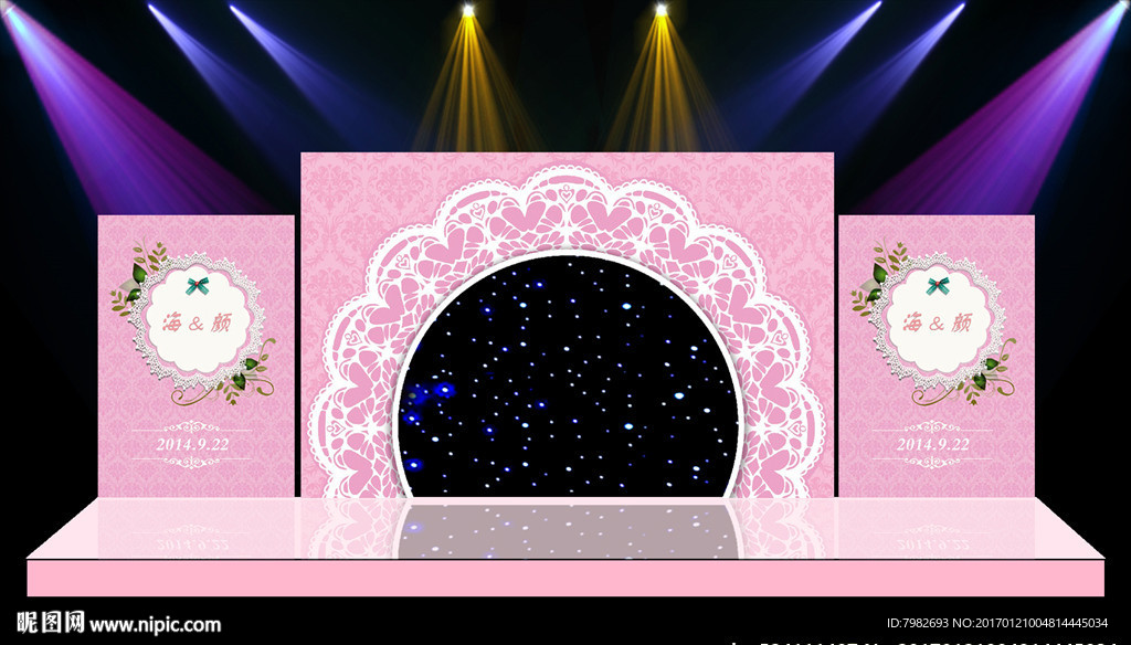 结婚婚庆舞台活动背景