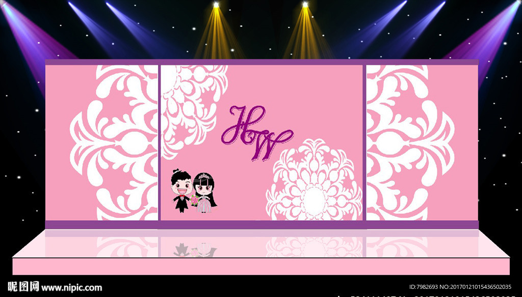 结婚婚庆背景 粉色