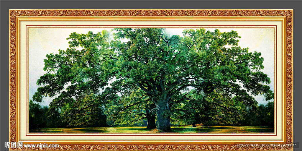 大树油画