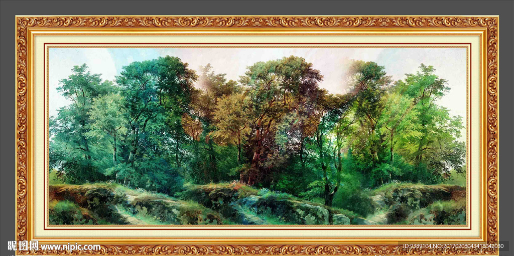 树林油画