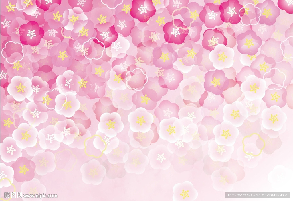 卡通花底纹