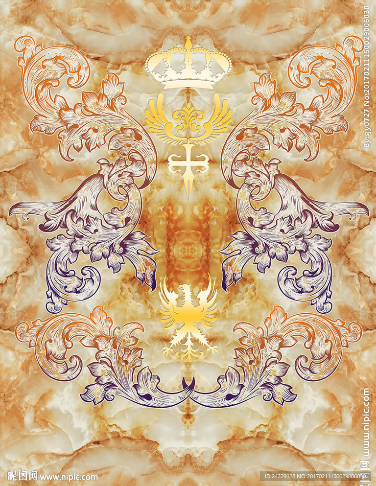 欧式花纹大理石玄关