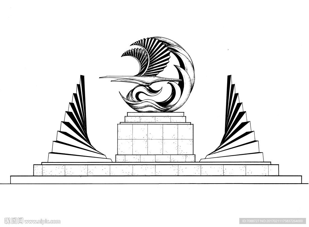 景观雕塑设计图