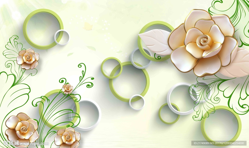 3D立体彩雕壁画