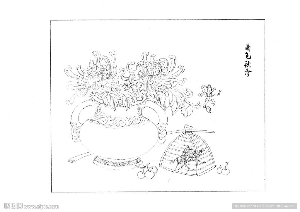设计图稿 菊色秋声