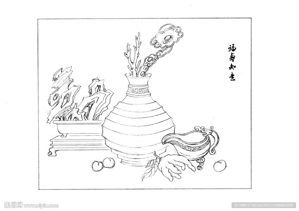 设计图稿 福寿如意