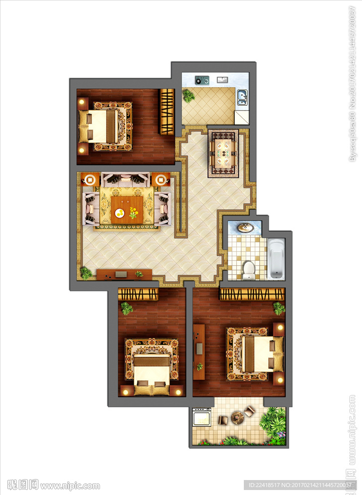 户型图制作超清户型图分层素材