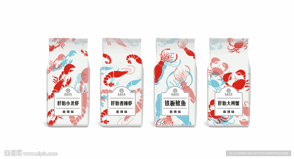 海鲜烧烤包装效果图