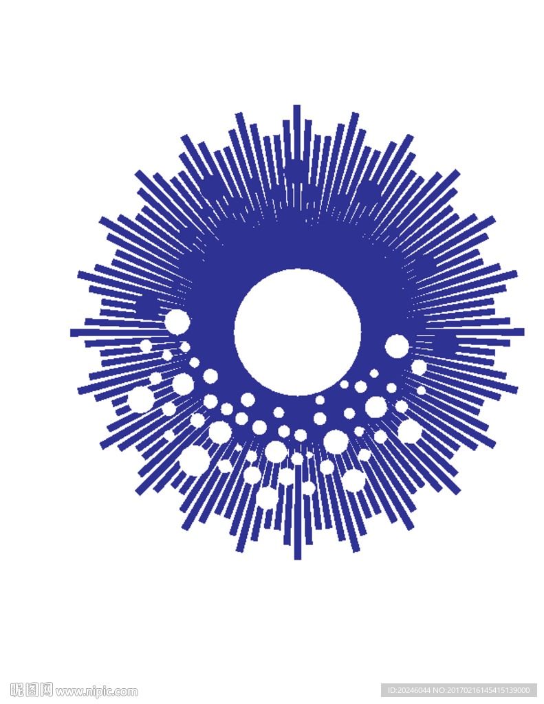 放射性园圈矢量图