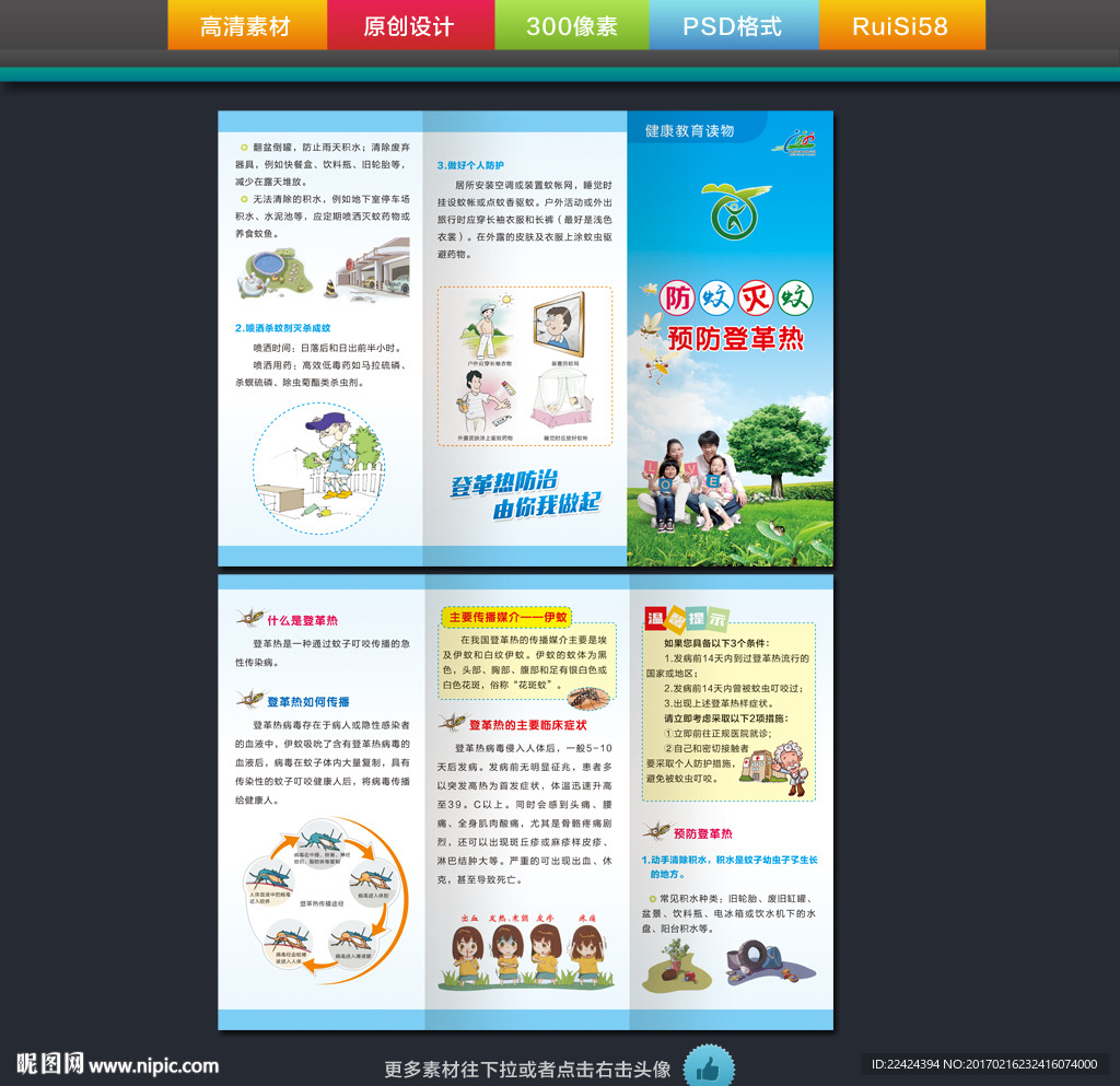 登革热三折页