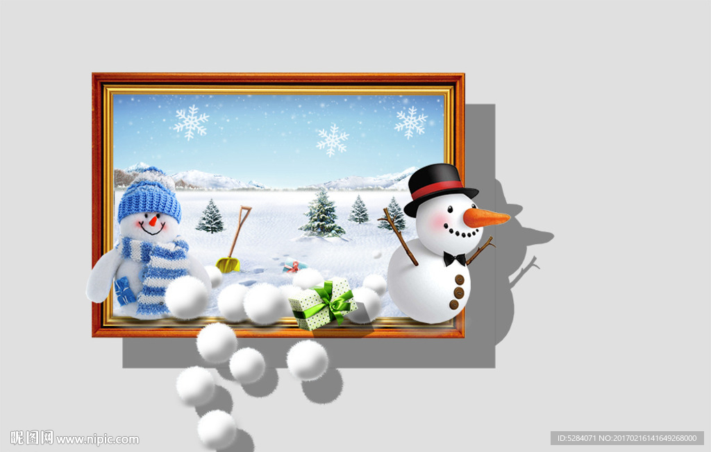 3D画 雪人