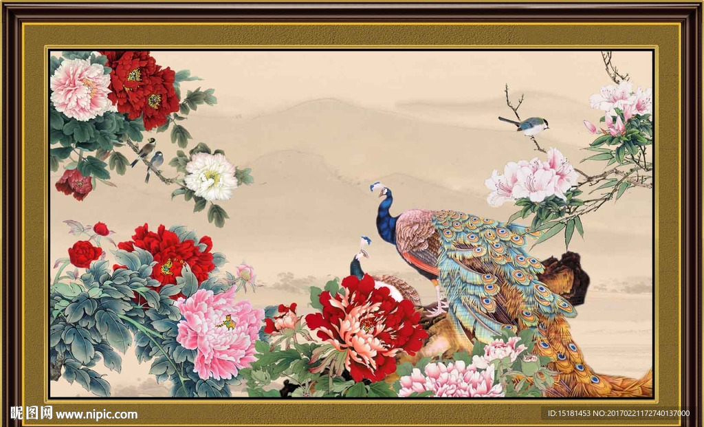 国画牡丹
