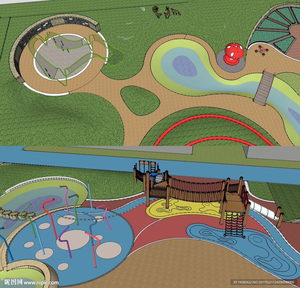 幼儿园景观设计SU模型