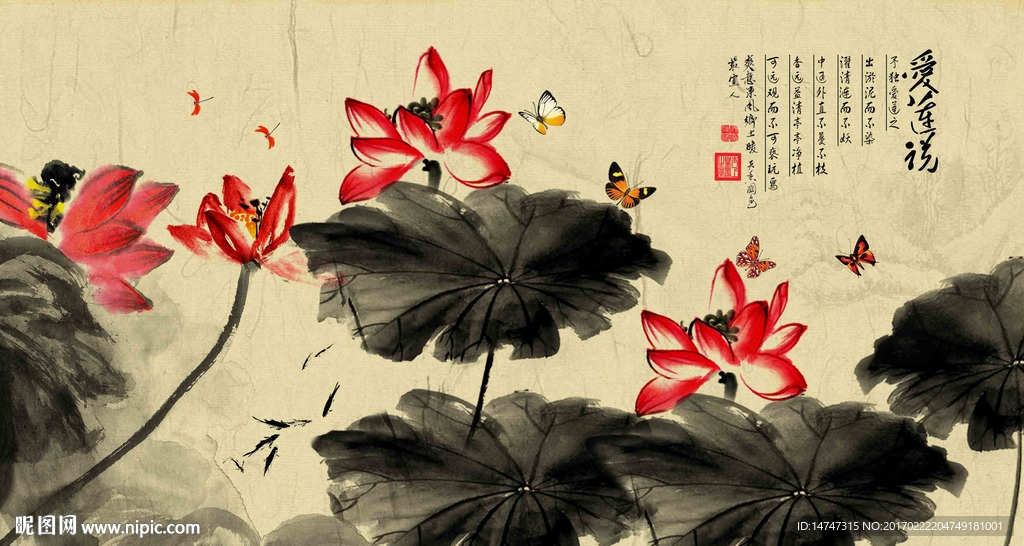 爱莲说荷花