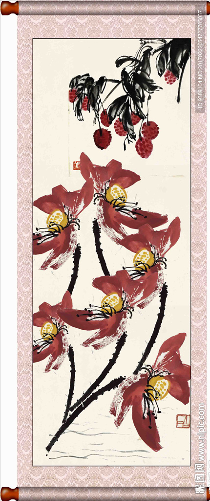水墨荷花