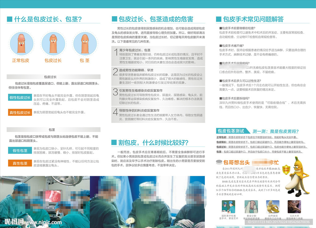 男科 包皮  三折页
