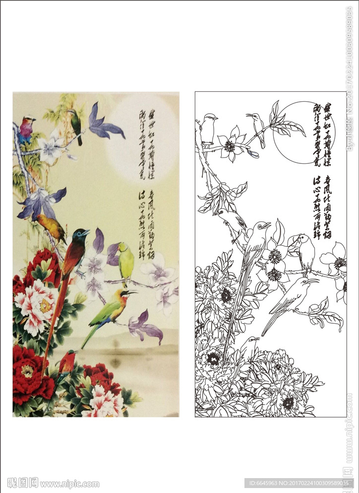 花鸟牡丹