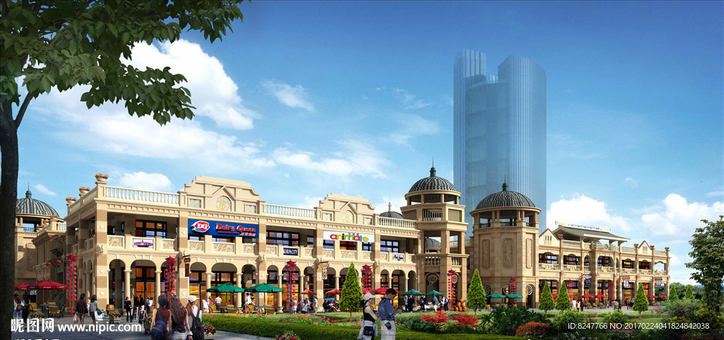 购物商场建筑效果图