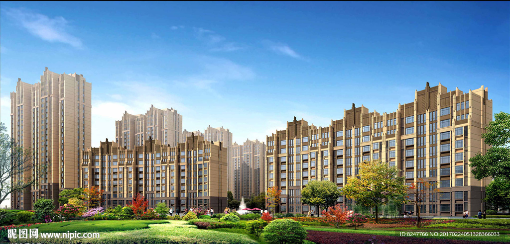 住宅区后花园景观建筑效果图